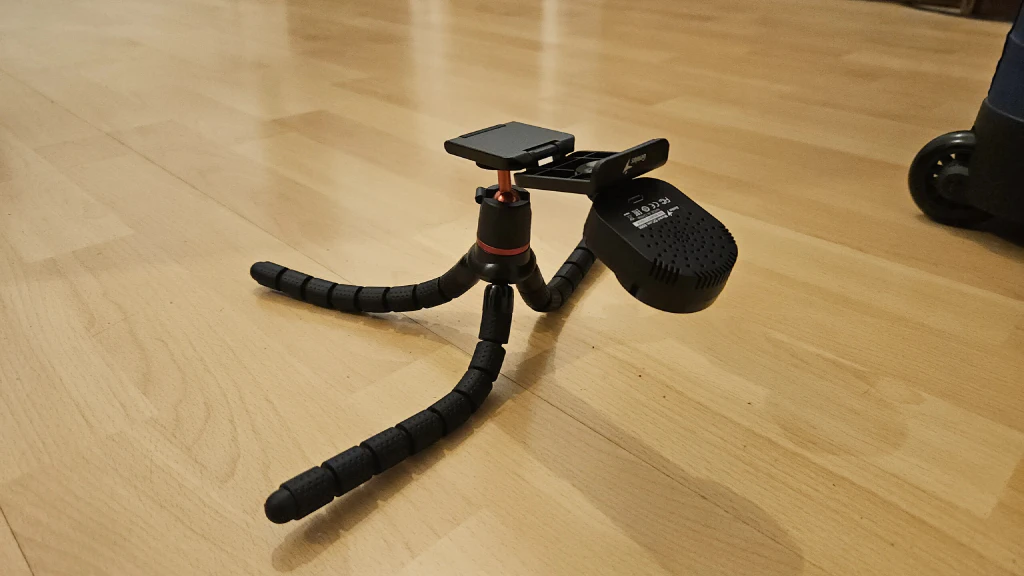 Camera on a tripod