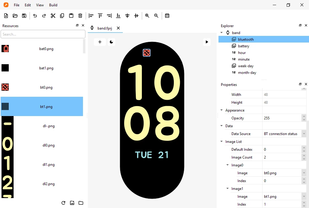 Adding a Bluetooth status widget