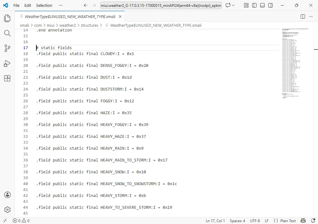 Decompiled Mi Weather app