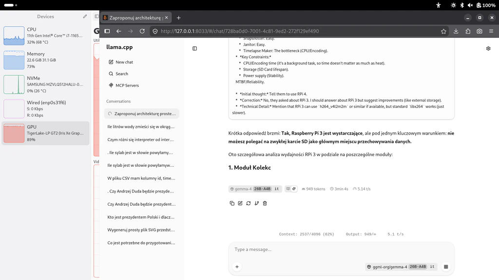Web UI hosted by llama-server