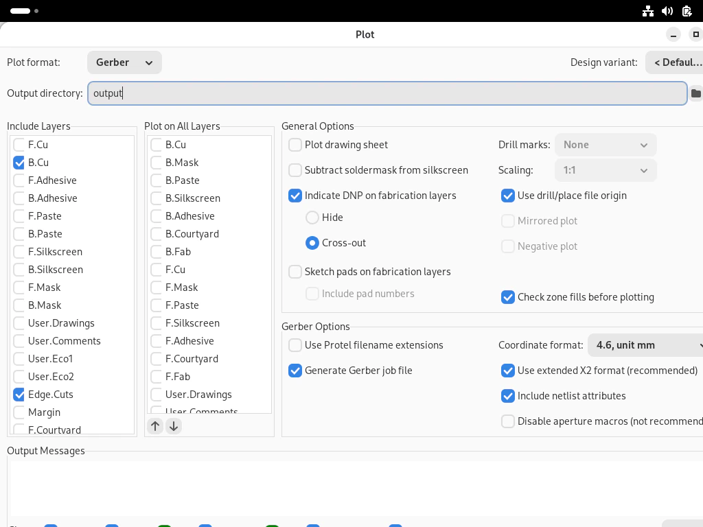 Main settings