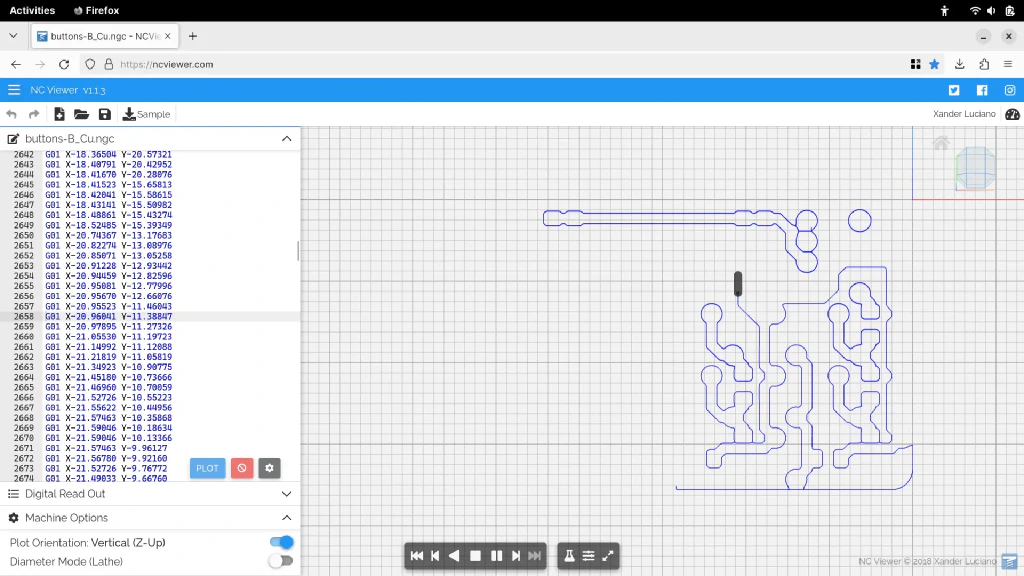 NCViewer simulation in progress