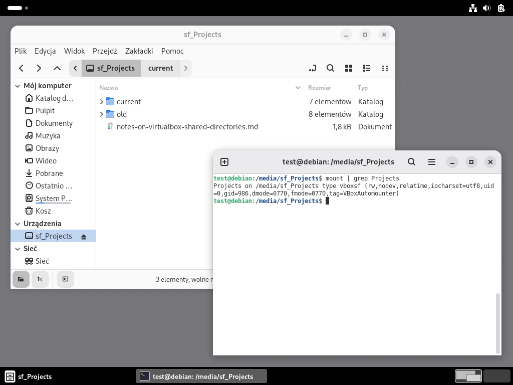 Using VirtualBox Shared Folders (guest)