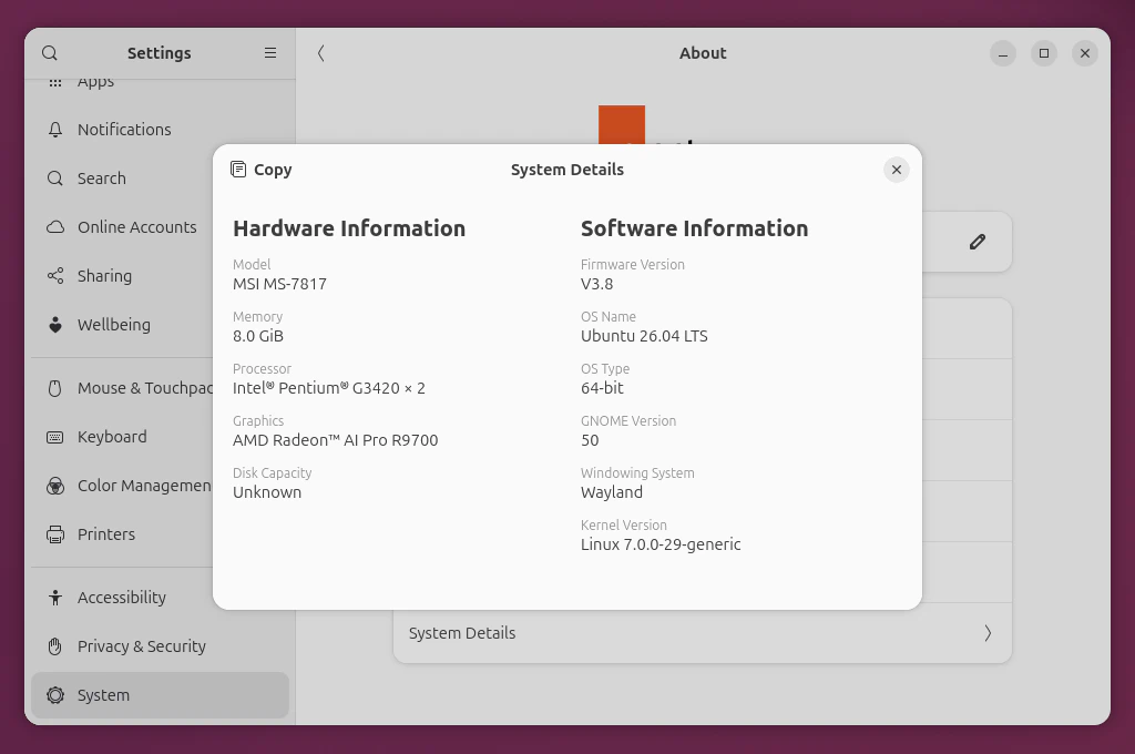 About screen in Ubuntu